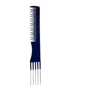 VTG Comare Mark V Celcon Hair Comb Blue Professional Styling Metal Lift Pick